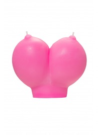 Розовая свеча «Сиськи» - 150 гр. - Pecado - купить с доставкой в Красноярске