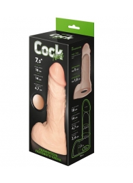 Телесный фаллоудлинитель с мошонкой Cock Next - 19 см. - LOVETOY (А-Полимер) - в Красноярске купить с доставкой