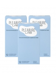 Набор из 3 упаковок ультратонких презервативов Pleasure Lab (по 12 шт.) - Pleasure Lab - купить с доставкой в Красноярске