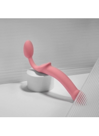 Розовый безремневой страпон Strap-on-me Semi-Realistic Bendable Strap-On size M - Strap-on-me - купить с доставкой в Красноярске