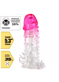 Прозрачно-розовая насадка на пенис Wilford - 13,5 см. - Baile - в Красноярске купить с доставкой Прозрачно-розовая насадка на пенис Wilford - 13,5 см. - Baile - в Красноярске купить с доставкой
