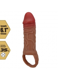 Реалистичная насадка на член Peirre - 15,5 см. - Baile - в Красноярске купить с доставкой Реалистичная насадка на член Peirre - 15,5 см. - Baile - в Красноярске купить с доставкой