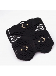 Фигурный набор для БДСМ-игр с узорами и золотистой фурнитурой - Crazy Handmade - купить с доставкой в Красноярске