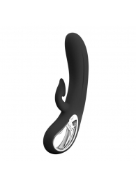 Черный вибратор-кролик Romance Massage - 24 см. - Baile купить в Красноярске с доставкой в Orgasmix.ru Черный вибратор-кролик Romance Massage - 24 см. - Baile