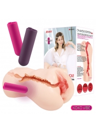 Мастурбатор-вагина с вибрацией Jenny Onahole edition 005 - KOKOS - в Красноярске купить с доставкой