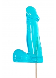 Голубой леденец в форме члена со вкусом блю кюрасао - 173 гр. - Sosuчki - купить с доставкой в Красноярске