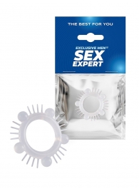 Эластичное эрекционное кольцо с шишечками и шипами - Sex Expert - в Красноярске купить с доставкой