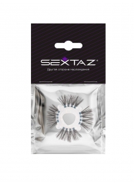 Эластичное эрекционное кольцо с черными «ресничками» - Sextaz - в Красноярске купить с доставкой