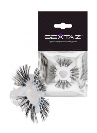 Эластичное эрекционное кольцо с черными «ресничками» - Sextaz - в Красноярске купить с доставкой