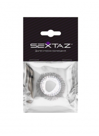 Эластичное эрекционное кольцо с длинными черными «ресничками» - Sextaz - в Красноярске купить с доставкой