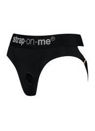 Черные трусики для насадок Heroine Lingerie Harness - size XL - Strap-on-me - купить с доставкой в Красноярске