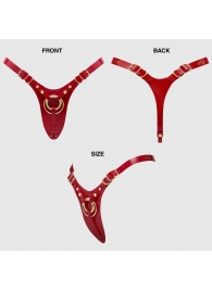 Красный пояс для фиксации насадок Strap-On-Me Leatherette Harness Fabulous - Strap-on-me - купить с доставкой в Красноярске