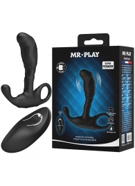 Черный изогнутый массажёр простаты с вибрацией и пультом ДУ - Baile - в Красноярске купить с доставкой