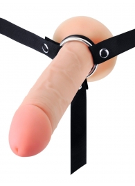 Мужской полый страпон на регулируемых ремешках - 22 см. - Sex Expert - купить с доставкой в Красноярске