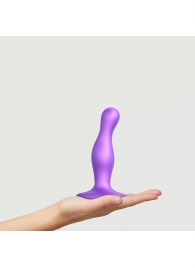 Фиолетовая насадка Strap-On-Me Dildo Plug Curvy size S - Strap-on-me - купить с доставкой в Красноярске