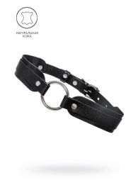 Черный кожаный чокер-ошейник со скруглёнными углами - Pecado - купить с доставкой в Красноярске