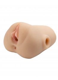 Телесный мастурбатор с вибрацией Double Pounder Vibrating Squeeze Stroker - Pipedream - в Красноярске купить с доставкой