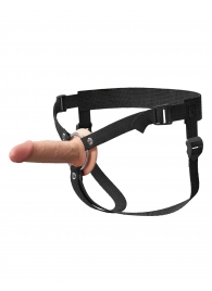 Телесный пустотелый фаллопротез 5’’ Hollow Silicone Strap-On - 14 см. - Pipedream - купить с доставкой в Красноярске