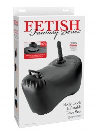 Черное надувное кресло с платформой для фиксации дилдо Body Dock Inflatable Love Seat - Pipedream - купить с доставкой в Красноярске