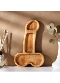 Деревянное блюдо для подачи в форме члена (25 х 16,5 х 1,7 см) - Сима-Ленд - купить с доставкой в Красноярске