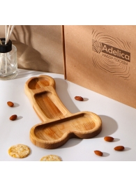 Деревянное блюдо для подачи в форме члена (25 х 16,5 х 1,7 см) - Сима-Ленд - купить с доставкой в Красноярске