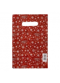 Красный подарочный новогодний пакет с вырубной ручкой (20х30 см) - Сима-Ленд - купить с доставкой в Красноярске