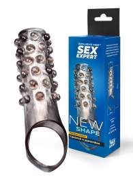 Дымчатая насадка на пенис с выпуклостями - 11 см. - Sex Expert - в Красноярске купить с доставкой