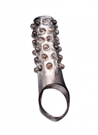 Дымчатая насадка на пенис с выпуклостями - 11 см. - Sex Expert - в Красноярске купить с доставкой