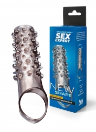 Дымчатая насадка на пенис с шипами и выпуклостями - 12 см. - Sex Expert - в Красноярске купить с доставкой
