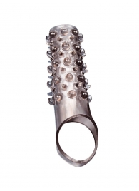 Дымчатая насадка на пенис с шипами и выпуклостями - 12 см. - Sex Expert - в Красноярске купить с доставкой