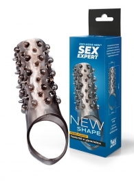 Дымчатая насадка на пенис с шипами и выпуклостями - 12,5 см. - Sex Expert - в Красноярске купить с доставкой