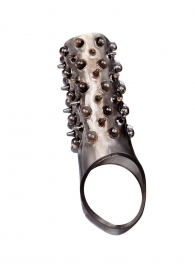 Дымчатая насадка на пенис с шипами и выпуклостями - 12,5 см. - Sex Expert - в Красноярске купить с доставкой