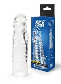 Прозрачная закрытая насадка на член - 15 см. - Sex Expert - в Красноярске купить с доставкой