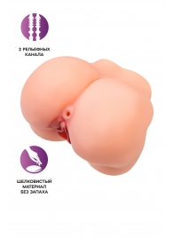 Реалистичный мастурбатор в форме попки с 2 любовными входами - No Name - в Красноярске купить с доставкой