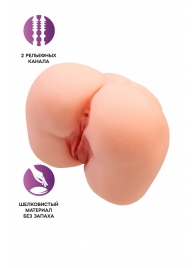 Реалистичный мастурбатор-попка с 2 любовными входами - No Name - в Красноярске купить с доставкой