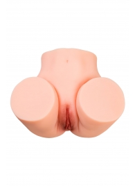 Телесный мастурбатор в форме попки с 2 любовными входами - No Name - в Красноярске купить с доставкой