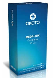 Презервативы OKOTO Mega Mix - 18 шт. - Sitabella - купить с доставкой в Красноярске