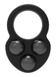 Черное эрекционное кольцо с утяжелителями - Dream Toys - в Красноярске купить с доставкой