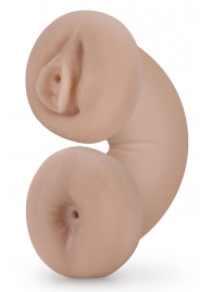 Телесный люминесцентный двусторонний мастурбатор Tasha - Blush Novelties - в Красноярске купить с доставкой