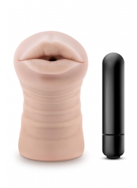 Телесный мастурбатор-ротик Nicole Vibrating Masturbator - Blush Novelties - в Красноярске купить с доставкой