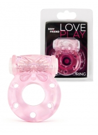 Розовое эрекционное виброкольцо с бабочкой - 1137 - в Красноярске купить с доставкой