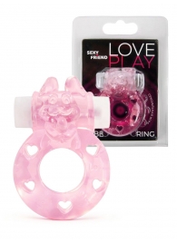 Розовое эрекционное виброкольцо в форме зайчика - 1137 - в Красноярске купить с доставкой