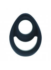 Черное эрекционное кольцо Double Ergo Silicone Cockring - Shots Media BV - в Красноярске купить с доставкой