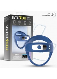 Синее интерактивное эрекционное виброкольцо Rank - Intoyou - в Красноярске купить с доставкой