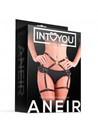 Черные стрепы на бёдра Aneir - Intoyou - купить с доставкой в Красноярске
