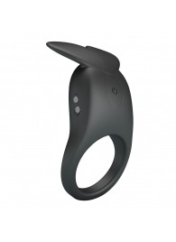 Черное перезаряжаемое виброкольцо Carlton - Baile - в Красноярске купить с доставкой