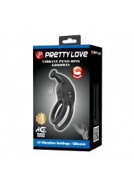 Черное перезаряжаемое виброкольцо Goodwin - Baile - в Красноярске купить с доставкой