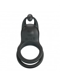 Черное перезаряжаемое виброкольцо Goodwin - Baile - в Красноярске купить с доставкой