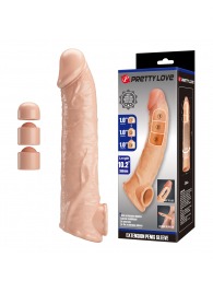 Телесный фаллоудлинитель с подхватом мошонки Silas - 26 см. - Baile - в Красноярске купить с доставкой