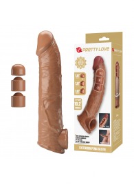 Карамельный фаллоудлинитель с подхватом мошонки Silas - 26 см. - Baile - в Красноярске купить с доставкой